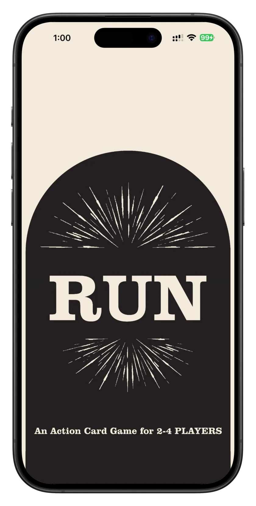 RUN app screen 1