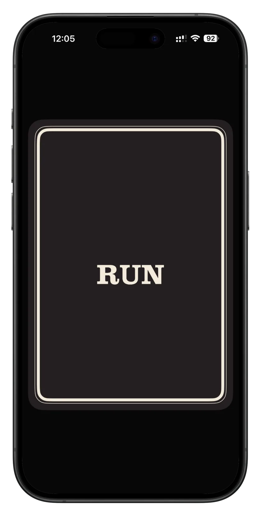 RUN app screen 5