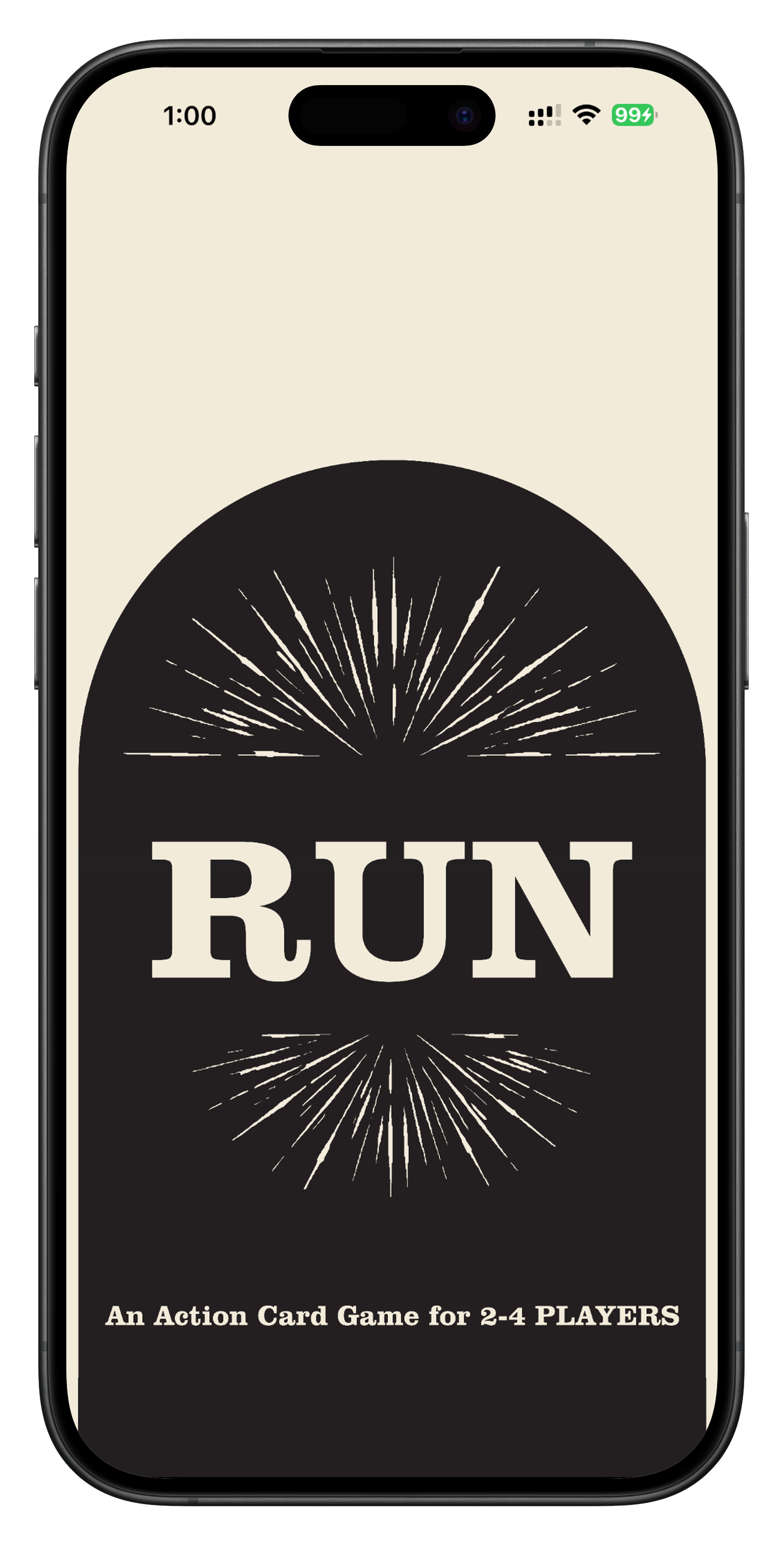 RUN app screen 1