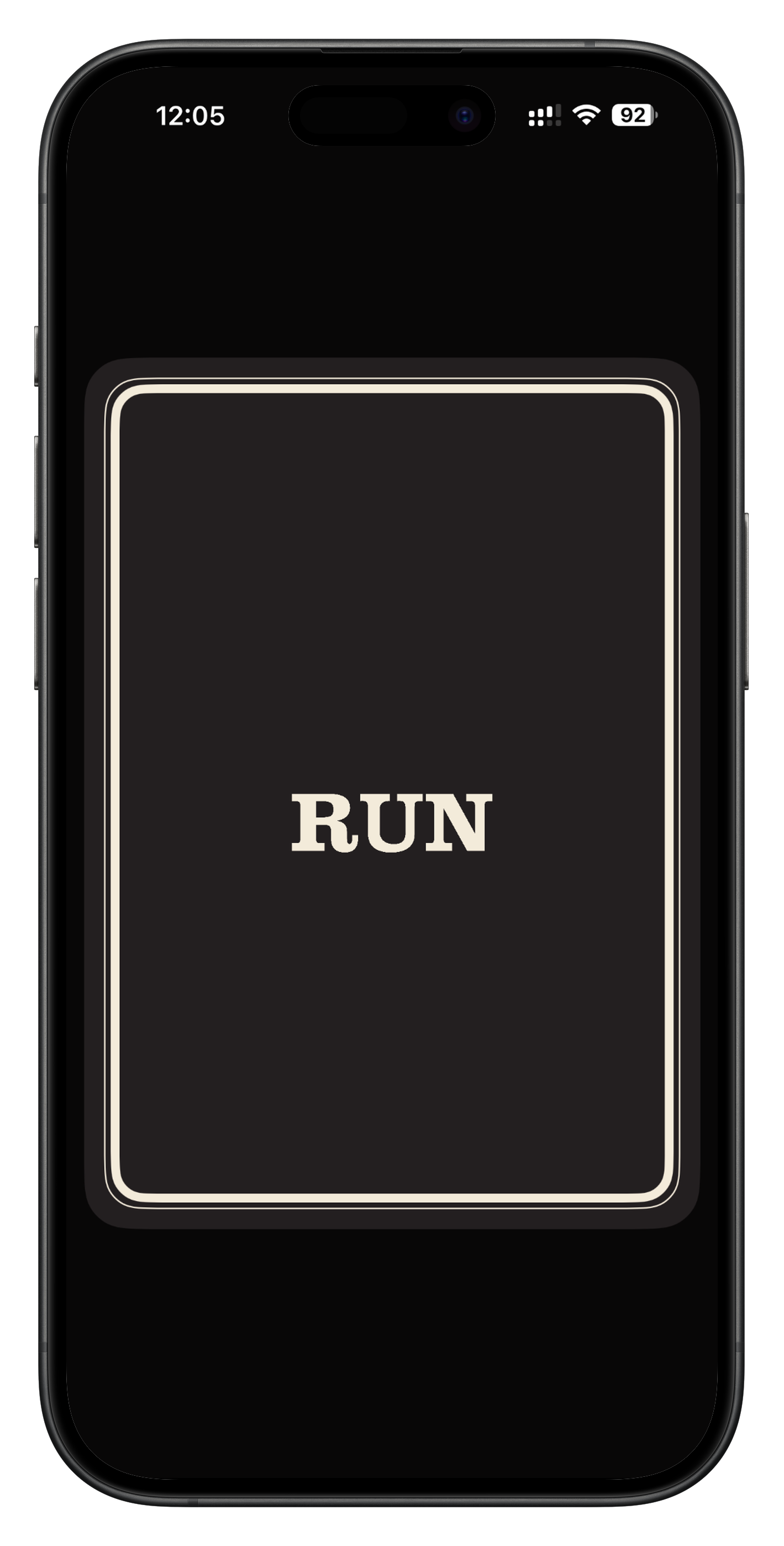 RUN app screen 5